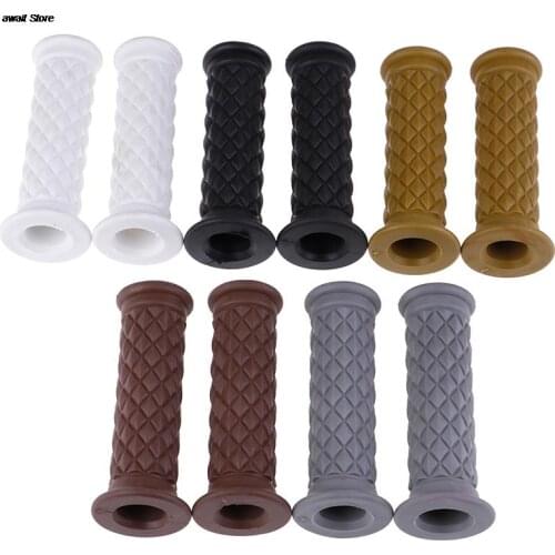 Vintage motorbike hand grips rubber scooter handle bar for honda harley moto handlebar cafe racer motorcycle grip 1.6"*4.9"