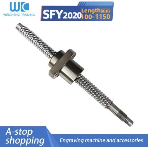 High speed BallScrew SFY2020 lead 20mm 100-1150mm C7 with End Machined and ball nut CNC part