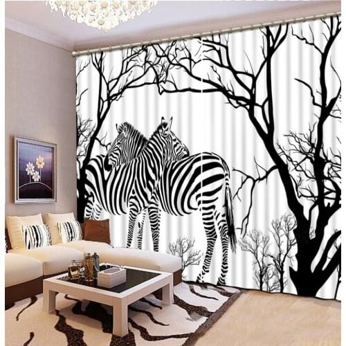 Branch curtains Window Blackout Luxury 3D Curtains set For Bed room Living room Office Hotel Home Wall Decorative
