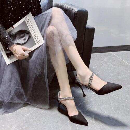 Women Pumps Fashion High Heels Shoes Black apricot Shoes Women Bridal Wedding Shoes Ladies Zapatillas Mujer Chaussure U22-33