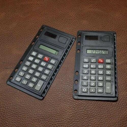 1Pcs Creative Loose Leaf Binder Calculator with Ruler Calculating 8 Agenda Notebook Multifunction Tools Digits Supplies