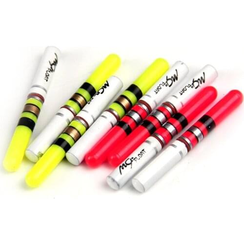 10Pcs Light Sticks Green / Red Work with CR322 Battery Operated LED Luminous Float Night Fishing Tackle B276 Fishing Accessories