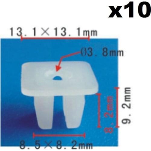 10x For Honda Mudguard expansion nut / Nylon Retainer Clip / crew Nylon Grommet Nut Clip Snap In Fastener