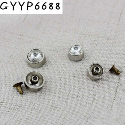 200pcs 9mm 11mm DIY shoes accessories plastic mix metal nail round nail bags bracelets screws decorative nail rivets