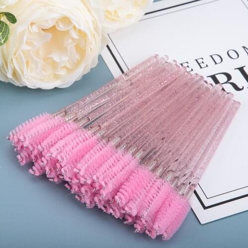 25/50pc Eyelash Extension Disposable Eyebrow brush Mascara Wand Applicator Spoolers Eye Lashes Cosmetic Brushes Set makeup tools