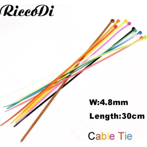 50Pcs/bag 5x300 5*300 4.8mm Width Self-Locking Green Red Blue Yellow Nylon Wire Cable Zip Ties.cable ties