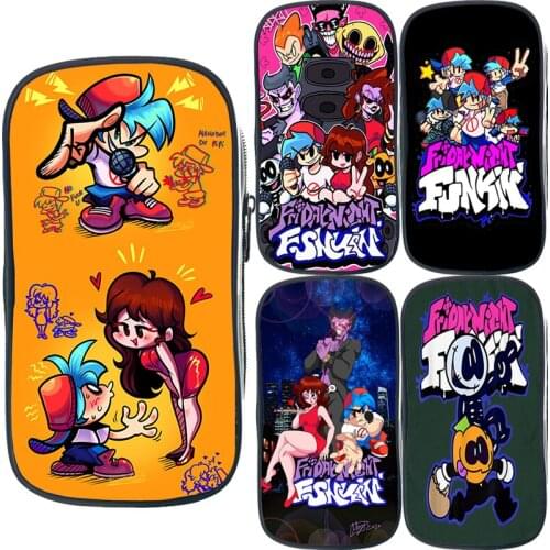 Cartoon Friday Night Funkin Pencil Case 3D Print Pen Bag Video Game Pen Case Large Capacity Stationery Makeup Storage Organizer