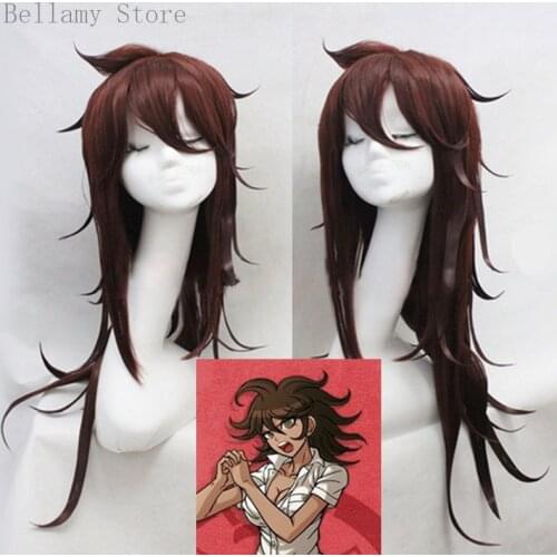 Anime Danganronpa Akane Owari Cosplay Hairwear Long Brown Wig
