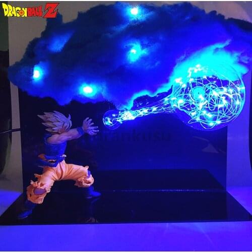 Dragon Ball Z Son Goku Kamehameha DIY Set Anime Dragon Ball Z Goku Super Saiyan DBZ Led Cloud Action Figures Toy Gift