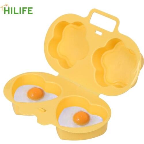 HILIFE Oven Steamed Egg for Breakfast Two-side Kitchen Tools Steamed Chicken Egg Heart Flower Shape Cake Dessert Mold