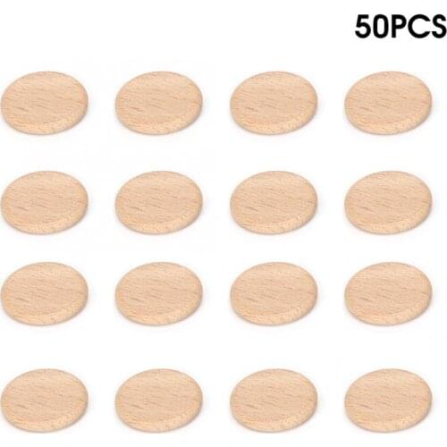 Kids room 50Pcs Round Wooden Blank Slices Beech Chip No-Hole DIY Hand-Made Decoration Accessories nordic decoration home