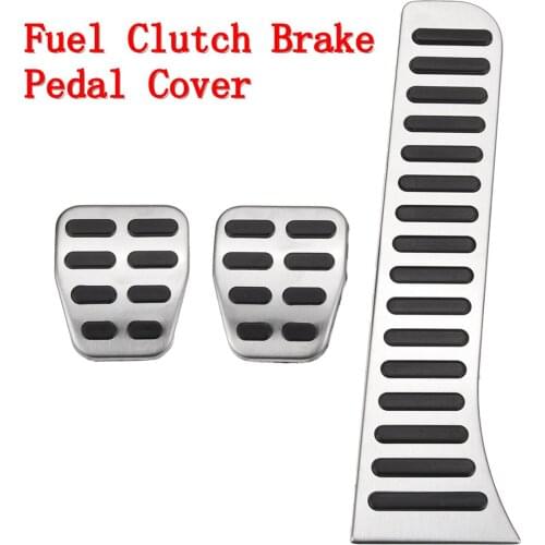 3pcs Car MT Fuel Brake Clutch Pedal Cover For VW Golf Jetta MK5 MK6 CC Scirocco B6 RHD