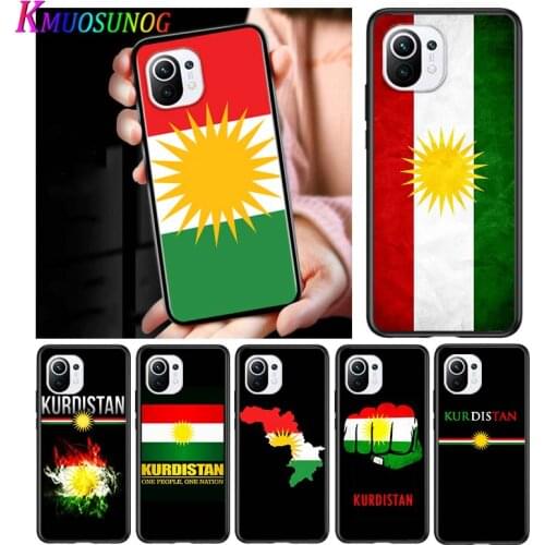 Kurdistan Flag for Xiaomi Mi 11 10T Note 10 Ultra 5G 9 9T SE 8 A3 A2 A1 6X Pro Play F1 Lite 5G Black Phone Case