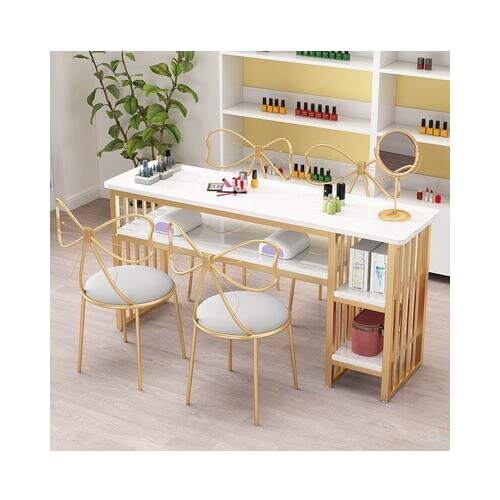 Manicure table European style simple manicure table net red double manicure table and chair set economical manicure shop table