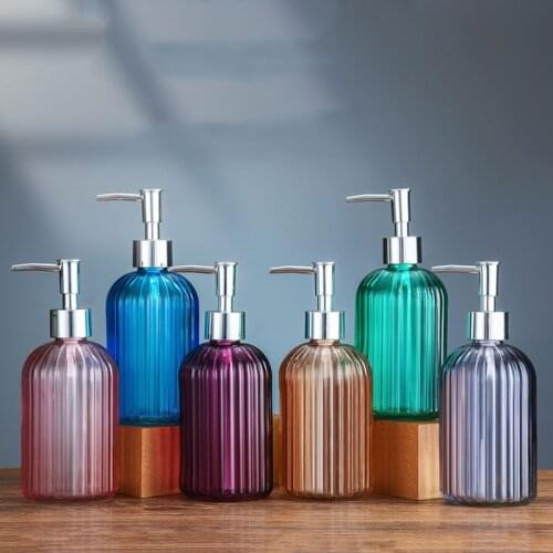 Refillable Soap Dispenser with Rust Proof Stainless Steel Pump Glass Hand Soap Dispenser for Bathroom Countertop Kitchen
