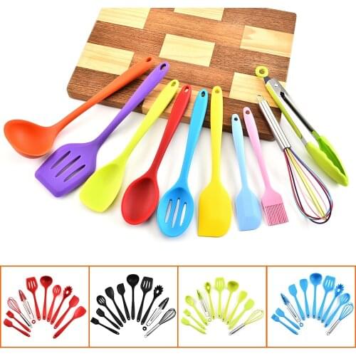 10Pcs Kitchen Utensil Set Silicone Non-Stick Cooking Tools Set Spatula Cookware Cooking Utensil Kitchen Accessories Tools