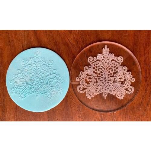 Cake decoration 3inch Eid Mubarak ramadan acrylic board Cutter reverse stamp embosser Fondant plastic cutter Mould tools Baking