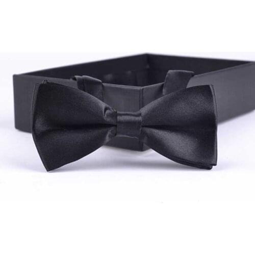 New Children Fashion Formal Commercial Classic Solid Color Butterfly Bowtie Pure Pocket Square Kid Suit Wedding Party Red Black