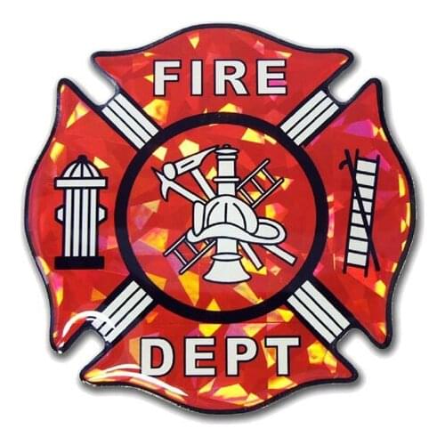 New Fashion High-quality Car-Stickers Firefighter Dept Decals Cover scratches for Rear Windshield Trunk Bumper KK15*15cm