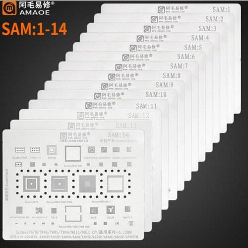 Amaoe A50/A70/J50/70 Planting Tin Template For Samsung Galaxy/Note Series Steel Mesh BGA Reballing Stencil