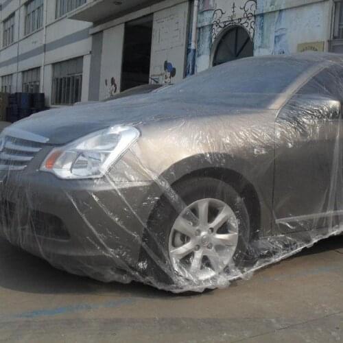Wholesale PE plastic film car covers rain and dust sewing car beauty shop painting dedicated