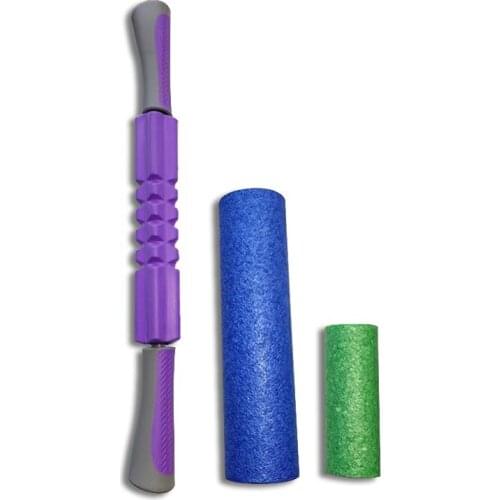 Foam roller muscle roller fitness balls set workout relax yoga black for yoga massage and fitness physical therapy