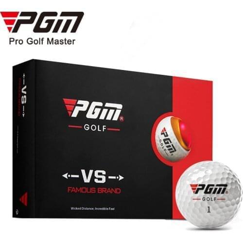 12pcs/Lot PGM Durable Golf Ball with Three Layer Design Soft Durable Cover Ball New golf practice ball