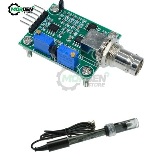 PH4502C 0-14 PH Meter Value Detector module Detection Hydroponic Sensor Module Monitoring Controller BNC Block Electrode Probe