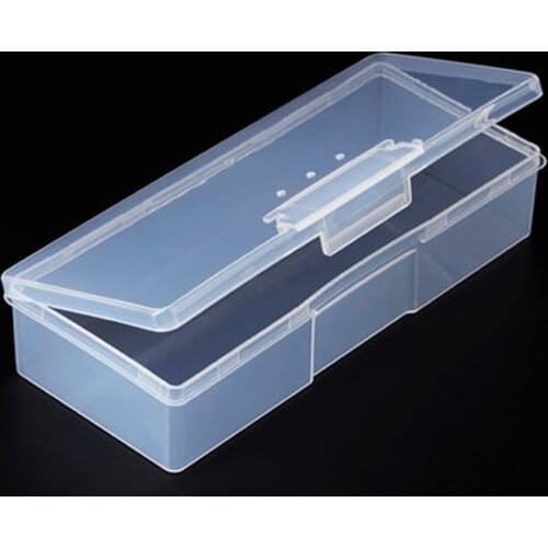 Plastic High Quality Transparent Manicure Tool Nail Art Empty Container Storage Boxes Organizer Shellhard 1pc Nail Storage Box
