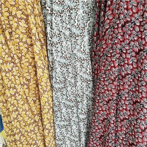 Dress fabric chiffon leaf summer skirt fabric soft breathable DIY trousers blouse fabric 1 yard