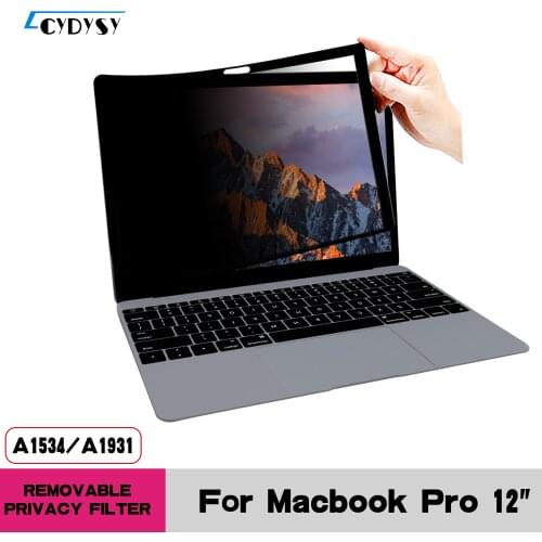 Full Removable Privacy Filter for Macbook Pro 12" (2015-2017) Anti-Glare Anti-Scratch UV-Blocking Screen Protector Film