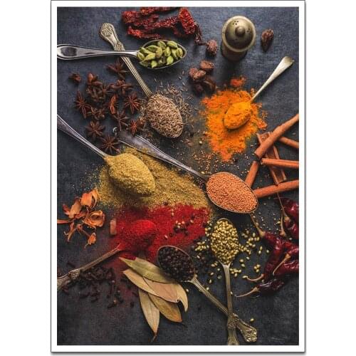 Canvas Print Herbs and Spices Poster Decorative Picture Modern Wall Art Paintings Home Decor No Frame