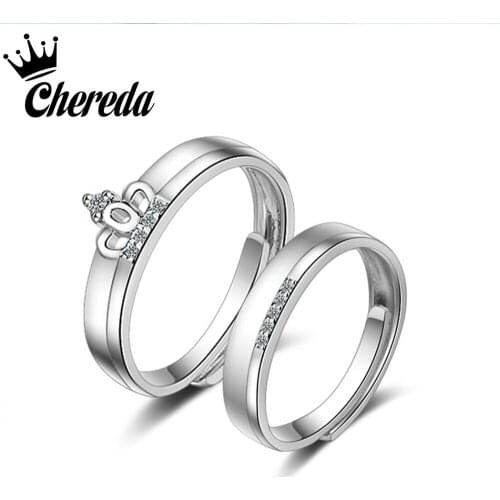 Chereda 2018 New Crown Simple Rings For Women Open Lover Minimalism Knuckle Finger Ring Forever Love Classic Jewelry Present