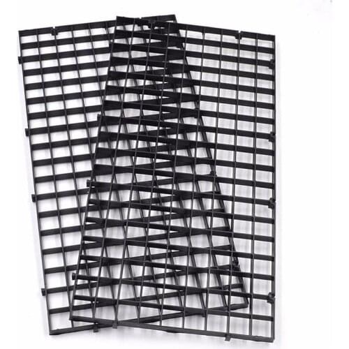 Grid Divider Tray Aquarium Fish Tank Bottom Isolate, 2 PCS Black