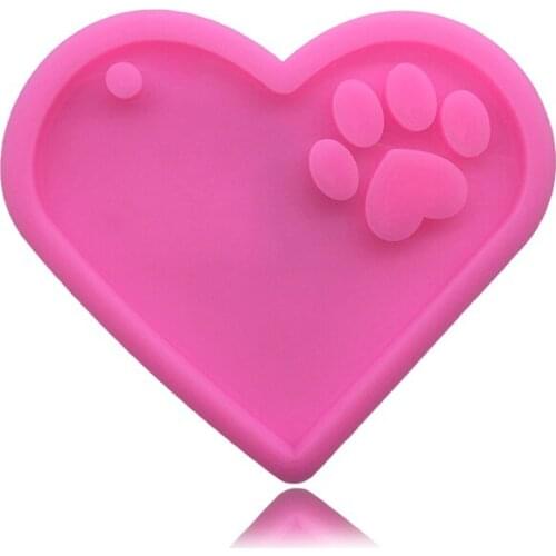 Heart Bear Paw Silicone Sugarcraft Cupcake Baking Mold Keychains Mold Fondant Cake Decorating Tools