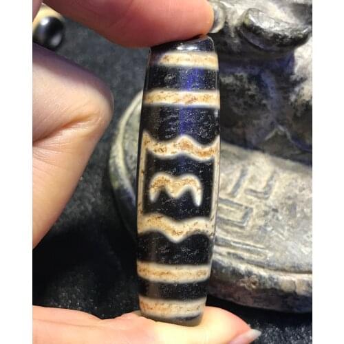 Magic Power Tibetan old Agate Dapeng Bird dzi Bead messenger totem Amulet Talisman