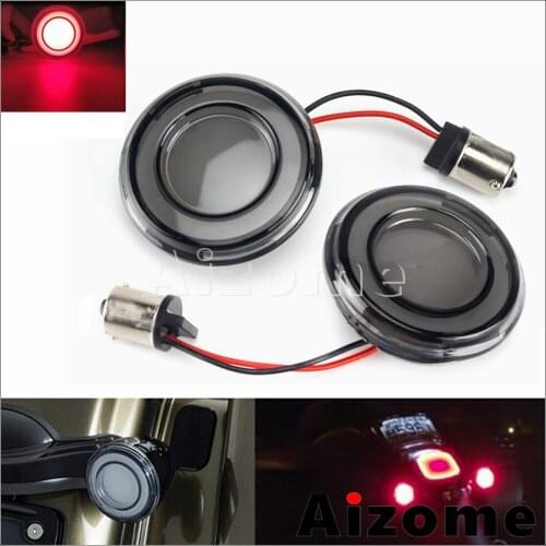 1Pair 1156 Bullet LED Turn Signal Indicator Light Blinker Lamp 2 inch Inserts Light For Harley Dyna Touring Softail Sportster XL