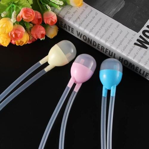 1pcs Newborn Baby Nasal Aspirator Infant Safety Nose Cleaner Vacuum Suction Nasal Aspirator Flu Protections Healthy Nose Cleaner