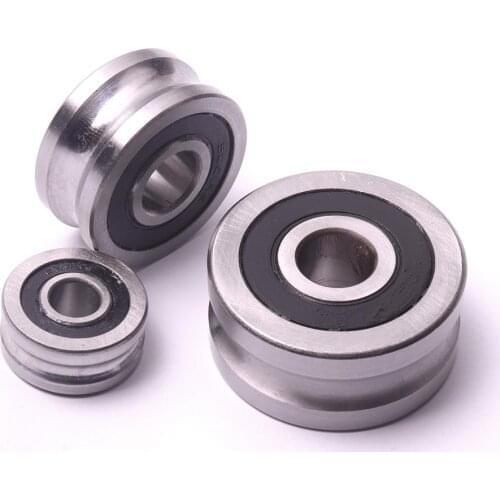 1Pcs U Groove Sealed Ball Track Guide Bearing Double Row Angular Contact Ball Bearings Model LFR50/8-6/ LFR5201-12/ LFR5301-10