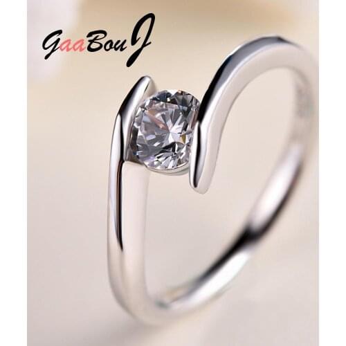 100% 925 Sterling Silver Engagement Diamond Ring For Women Party Wedding Rings Fine Jewelry