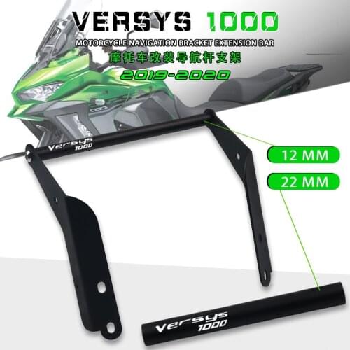 12MM&22MM For KAWASAKI Versys 1000 VERSYS 1000 Motorcycle Navigation Mobile Phone GPS Plate Bracket Stand Holder Phone Support