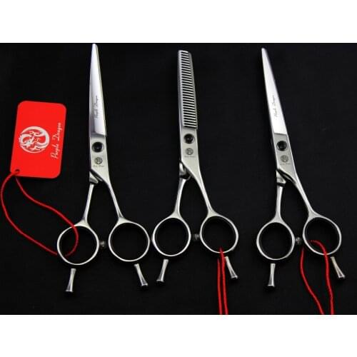529# 6'' Brand Purple Dragon TOP GRADE Hairdressing Scissors 440C Barbers Curve Cutting Scissors Thinning Shears Hair Scissors