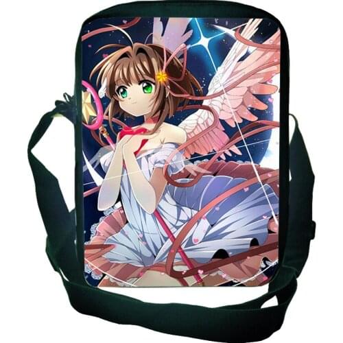 Anime Card Captor Sakura Shopping Bags Shoulder Bags Daily Handbags Girls Makeup Bags Kids Bookbag Boys Schoolbag Women Purse