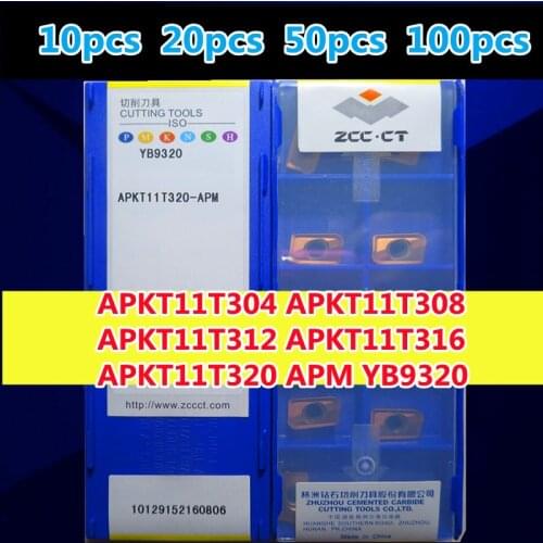 APKT11T304 APKT11T308 APKT11T312 APKT11T316 APKT11T320 APM YB9320 100% original Zcc.ct Carbide insert 10pcs/set 20/50/100pcs