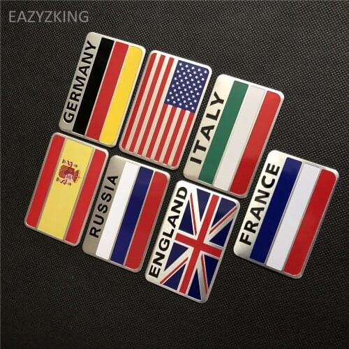 EAZYZKING Car-Styling National Flag Stickers for Nissan Geniss Juke Almera Primera pathfinder Sentra Versa Altima Sentra