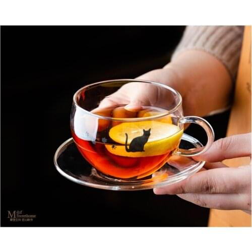 Latte Espresso Cups Glass Double-wall Insulated Coffee Cup Drinking Milk Tea Fruit Transparent Coffee Taza Nordic Tea Set EE50BD