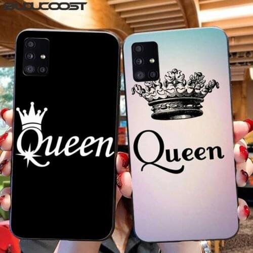 Hrmes Queen king crown Phone Case For Samsung Galaxy A7 A8 A6 Plus A9 2018 A50 A70 A20 A30 A40