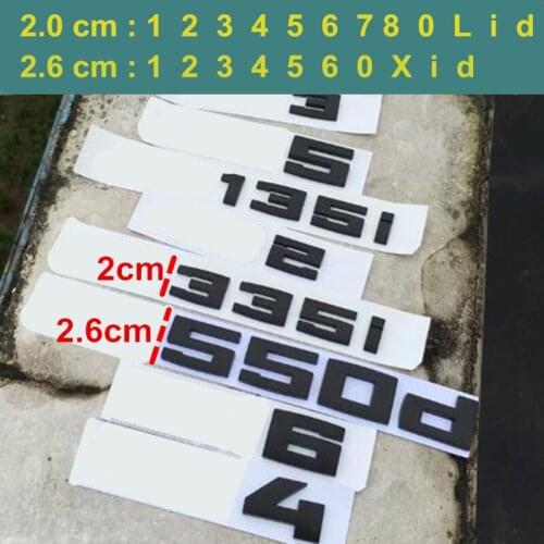 DIY Car Trunk Badge for BMW M M1 M2 M3 M4 M5 M6 X1M X2M X3M X4M X5M X6M M550d M50i M135i M240i M335d Emblem Sticker Matte Black