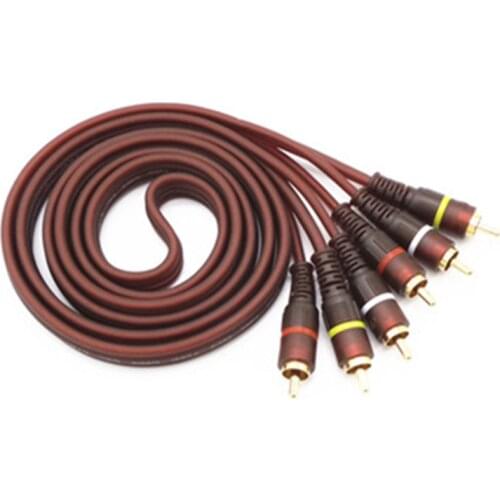 DVD TV 3RCA Audio video Cable Male to 3 RCA Male Composite Audio Video AV Cable Plug & Wholesale 1.5M - 20M Yellow/Red/White