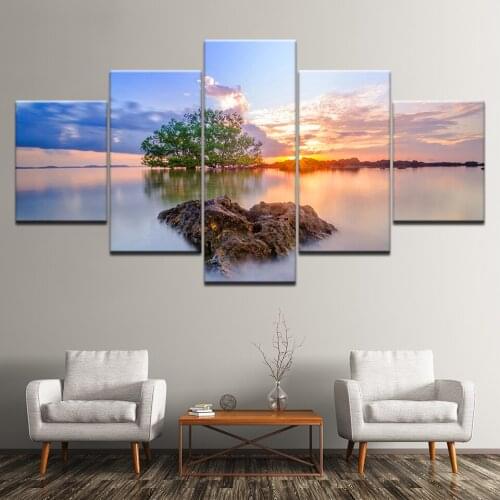Canvas Painting seascape Nature landscape 5 Pieces Wall Art Painting Modular Wallpapers Poster Print for living room Home Decor